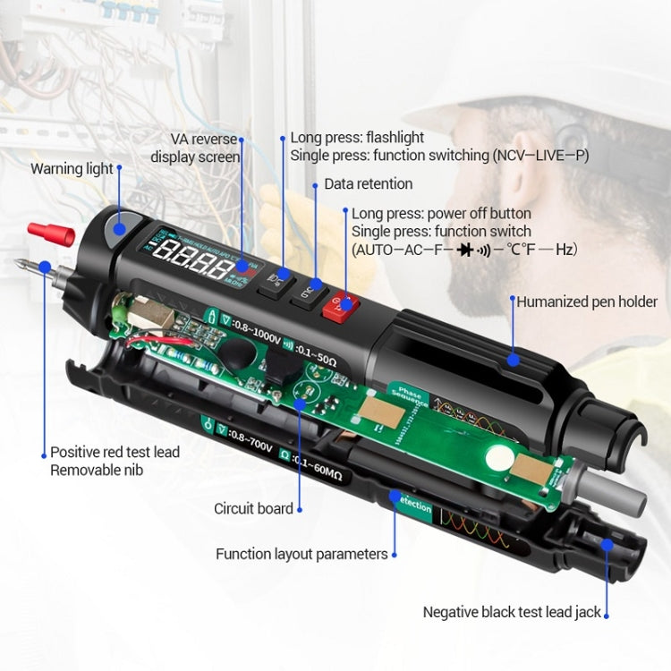 ANENG Multifunction Intelligent Measurement High Precision Multimeter, Model: