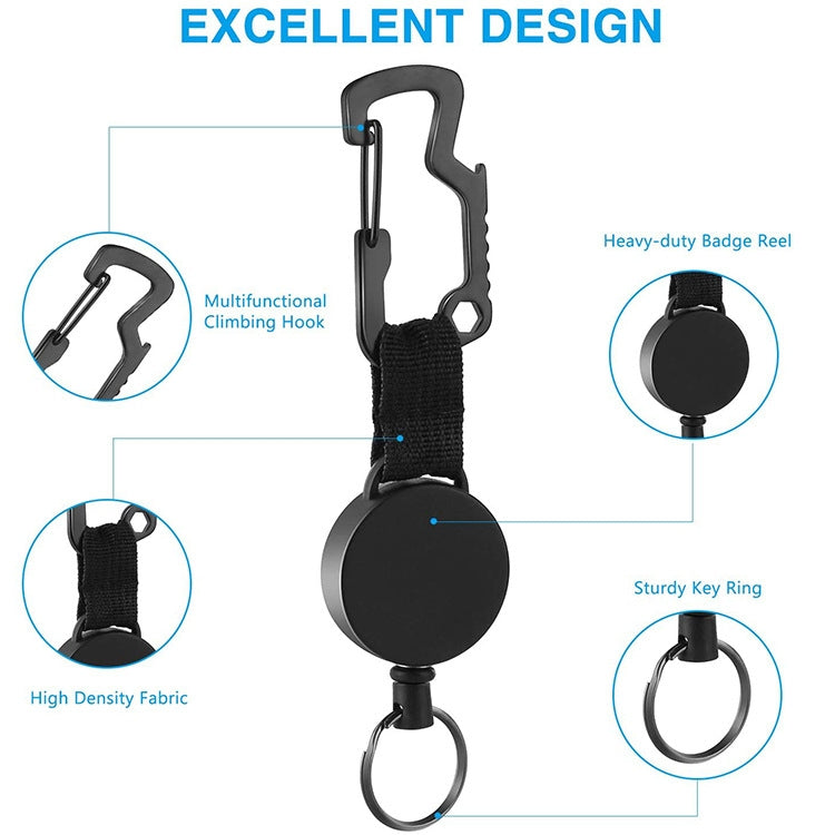 Outdoor Multifunctional Stainless Steel D-Type Carabiner Bottle Opener