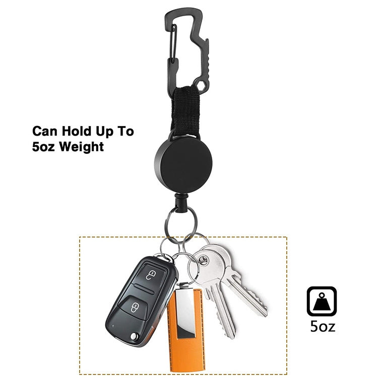 Outdoor Multifunctional Stainless Steel D-Type Carabiner Bottle Opener