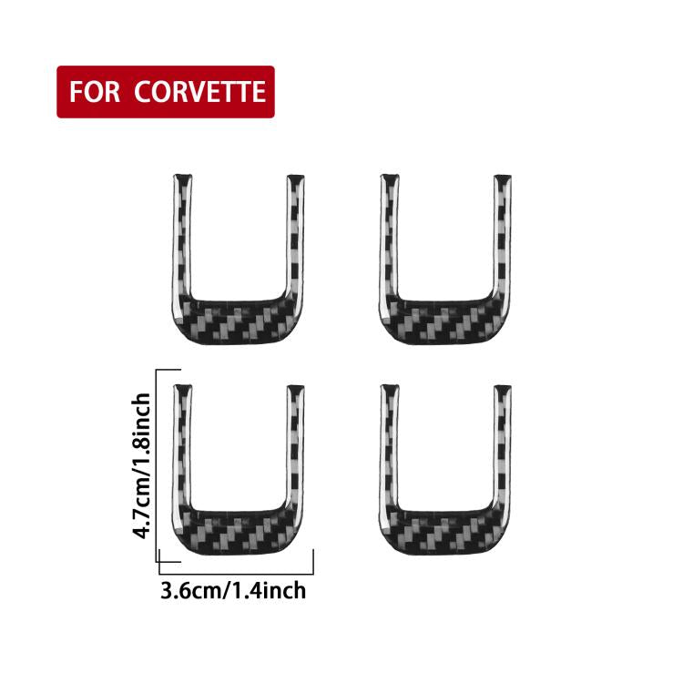 For Chevrolet Corvette C8 4pcs /Set Sun Visor Decorative Sticker