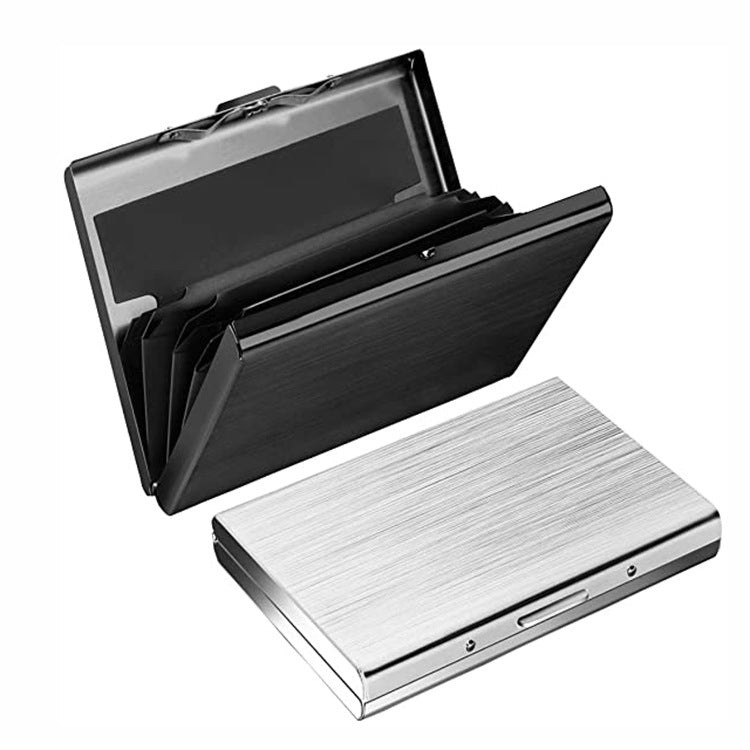 ZT-1563 RFID Anti-theft Aluminum Alloy Multi-compartment Business Card Case Card Holder