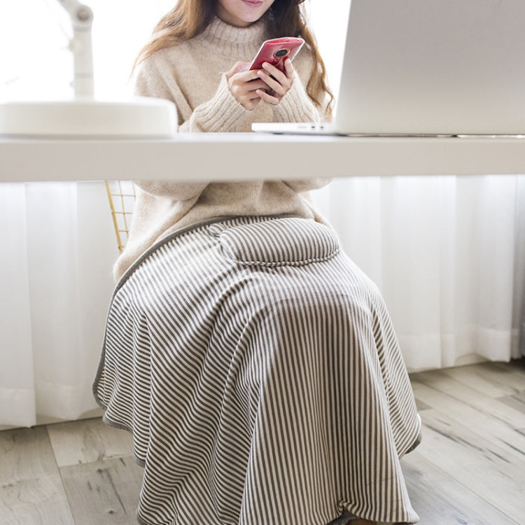 AI-540 72x115cm USB Body Warmer Blanket Office Heater Electric Heating Shawl, 72x115cm Pink Rabbit Stripes, 72x115cm Khaki Elk Stripes, 72x115cm Pink, 72x115cm Gray Cat Stripes