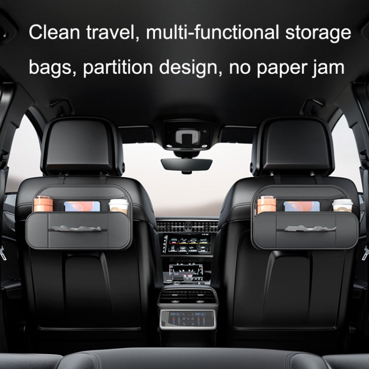 Car Seat Rear Leather Multi-function Convenient Storage Bag