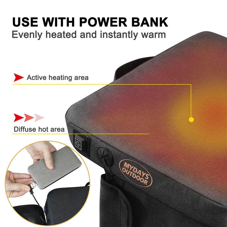 Outdoor Camping Stool USB Heating Portable Mat