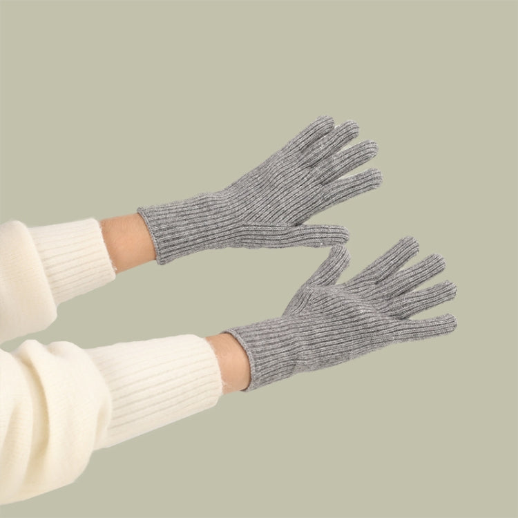 227-A0124 Wool Knit Striped Warm Touchscreen Gloves Winter Warm Cycling Gloves