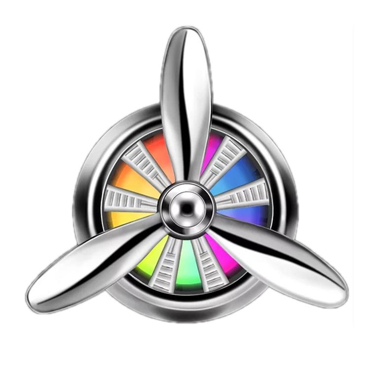 Car Air Outlet Perfume Aromatherapy Swivel Fan With Light