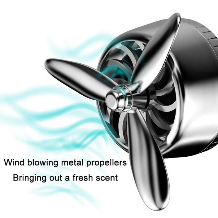 Car Air Outlet Perfume Aromatherapy Swivel Fan With Light