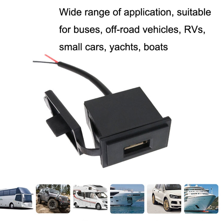 2PCS 2.4 A Motor Boat Trailer Car Modified Square Single USB Car Charger