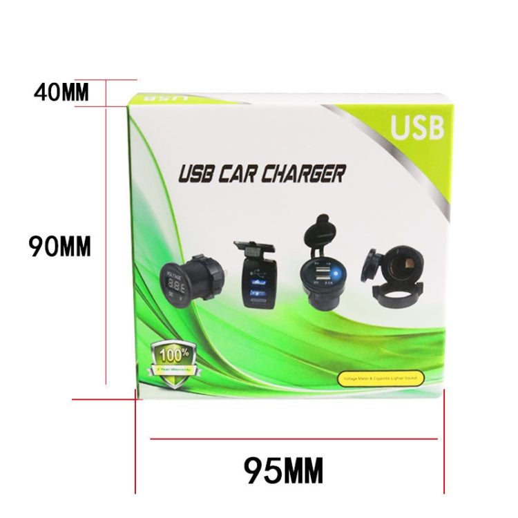 2PCS 2.4 A Motor Boat Trailer Car Modified Square Single USB Car Charger
