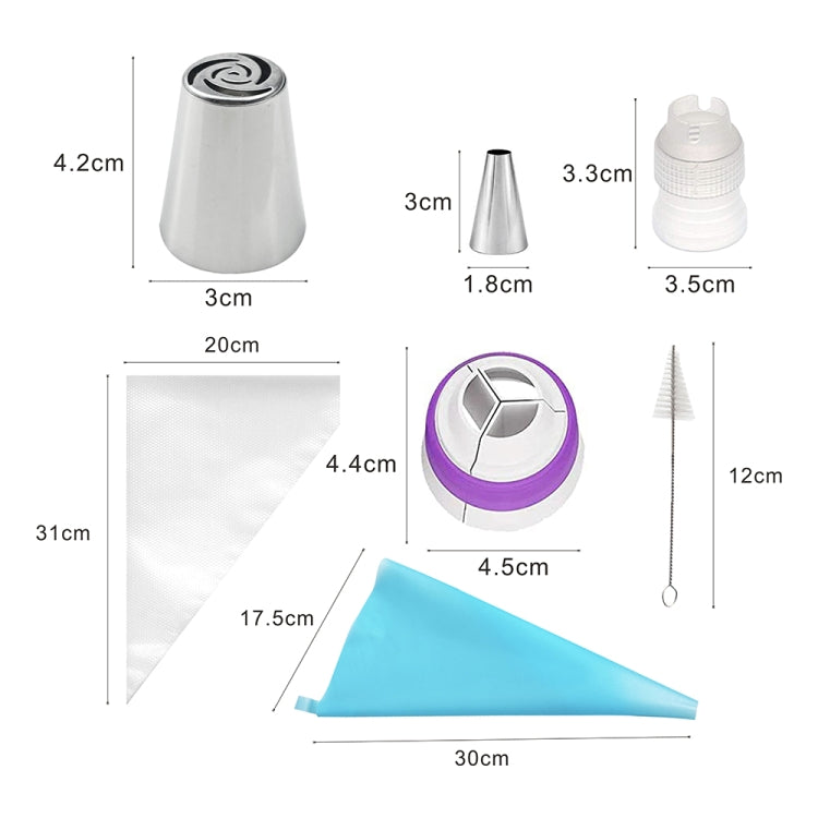 Stainless Steel Laminating Nozzle Set Cake DIY Laminating Nozzle Set Baking Tools