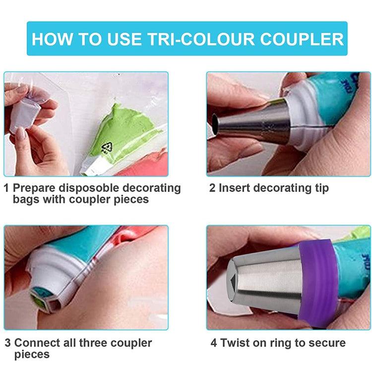 Stainless Steel Laminating Nozzle Set Cake DIY Laminating Nozzle Set Baking Tools