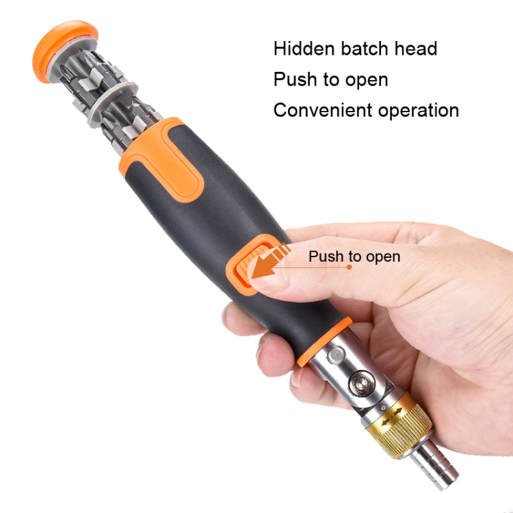 2050C Portable 10 In 1 Hidden Bits Multi-angle Ratchet Corner Screwdriver Set