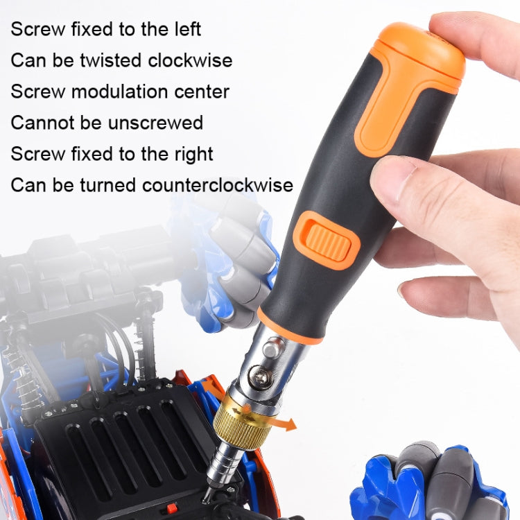 2050C Portable 10 In 1 Hidden Bits Multi-angle Ratchet Corner Screwdriver Set