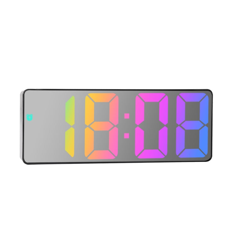 Colorful Fonts LED Electronic Alarm Clock Large Screen Clock