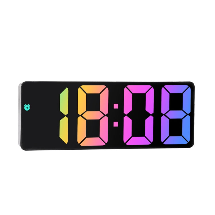 Colorful Fonts LED Electronic Alarm Clock Large Screen Clock