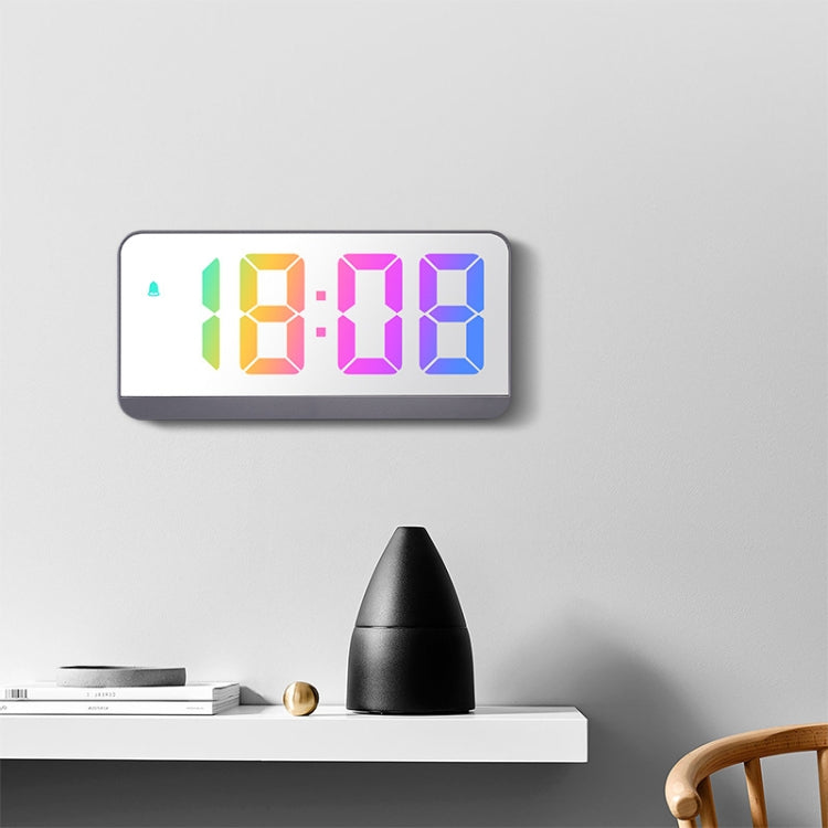 Colorful Fonts LED Electronic Alarm Clock Large Screen Clock