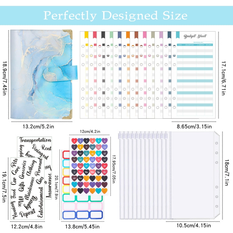 A6 Leather Loose-leaf Budget Book Handbook Notepad