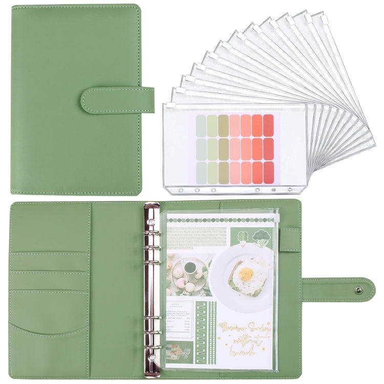 A5 Macaron Notebook PU Loose-leaf Cash Budget Handbook
