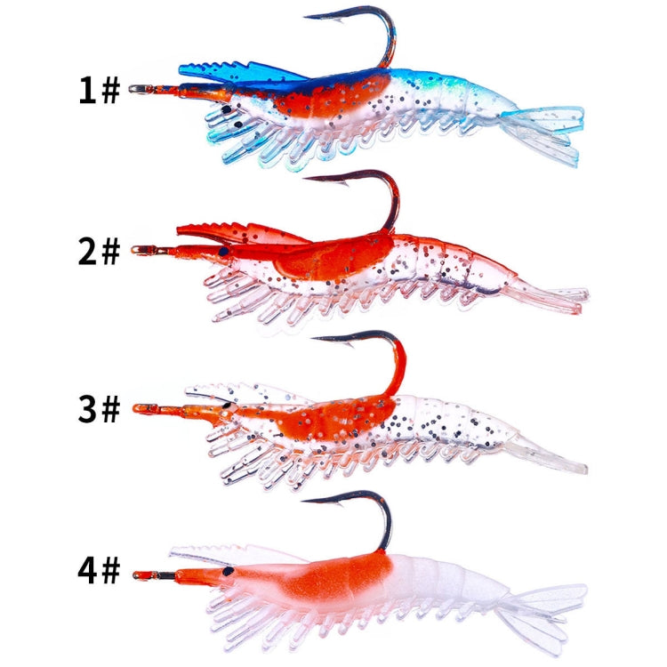 HENGJIA SO077 6cm 3g Lead Wrapped Shrimp Soft Lure Sea Bass Fake Lure