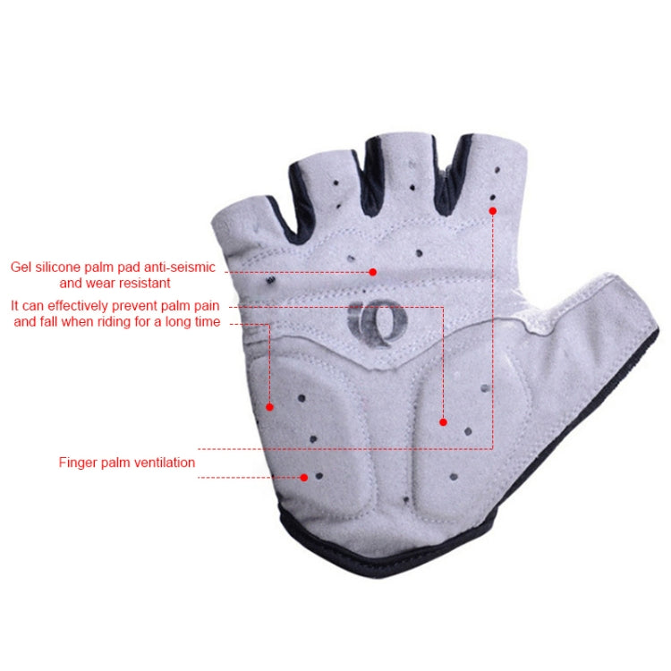 YIZIMI Anti-shock Half-finger Gloves Cycling Silicone Short Finger Gloves