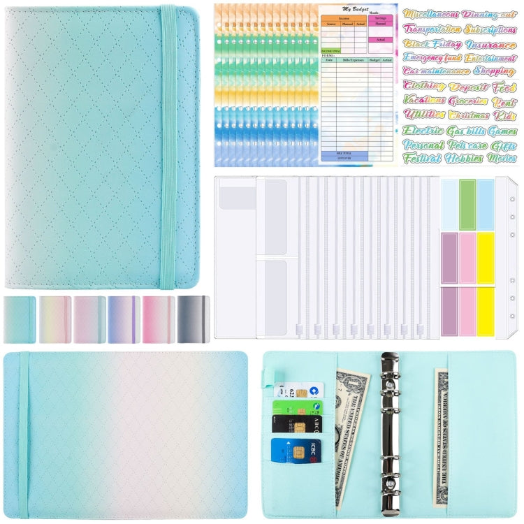 A6 Gradient Macaroon Loose-leaf Handbook Cash Budget Book