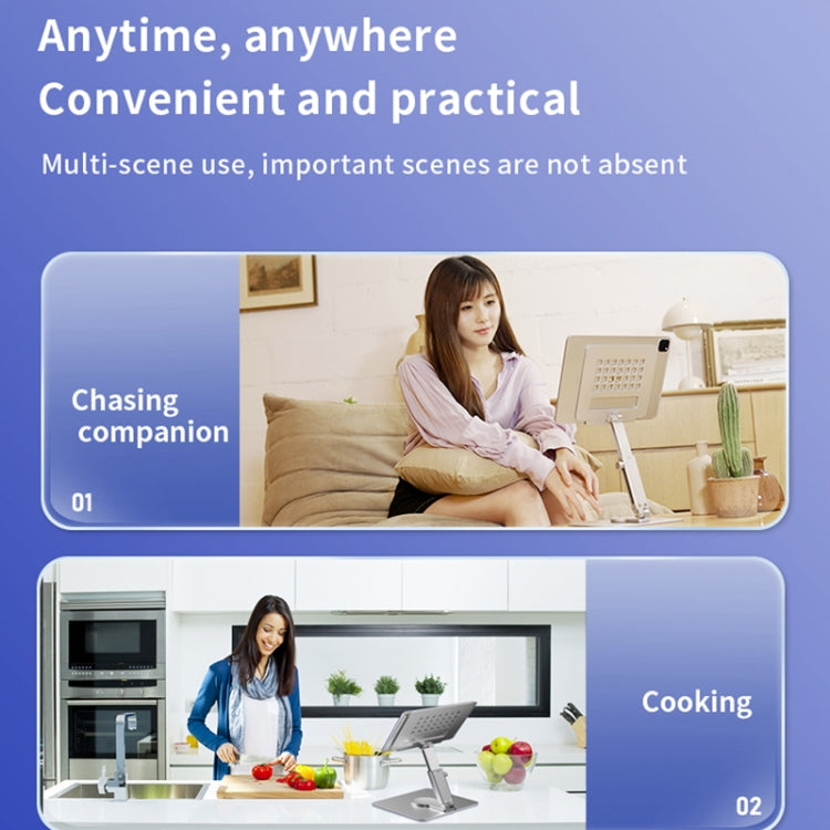 JUNDNE H06 Desktop Folding Phone Stand Portable Telescopic Rotary Tablet Stand