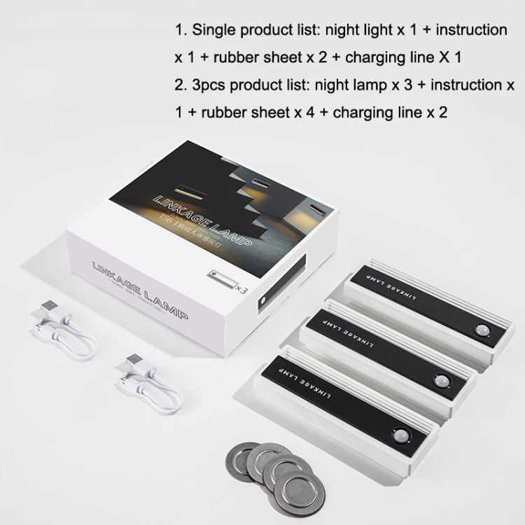 TW-L56 Linkage Human Body Induction Night Light USB Magnetic Corridor Lamp