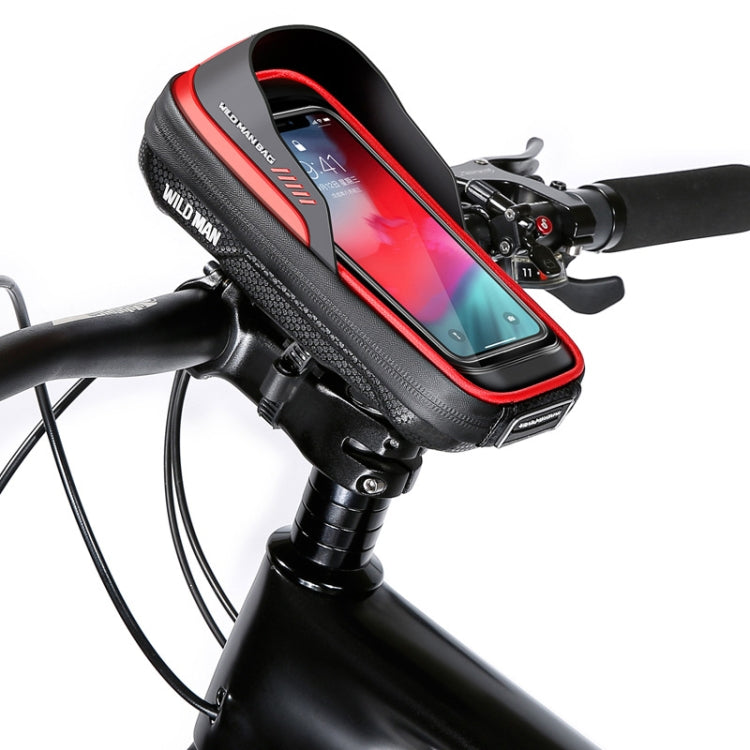 WILD MAN ES16 0.5L EVA Hard Shell Waterproof Touch Screen Bicycle Handlebar Bag, ES16 (Blue), ES16 (Red), ES16 (Grey)