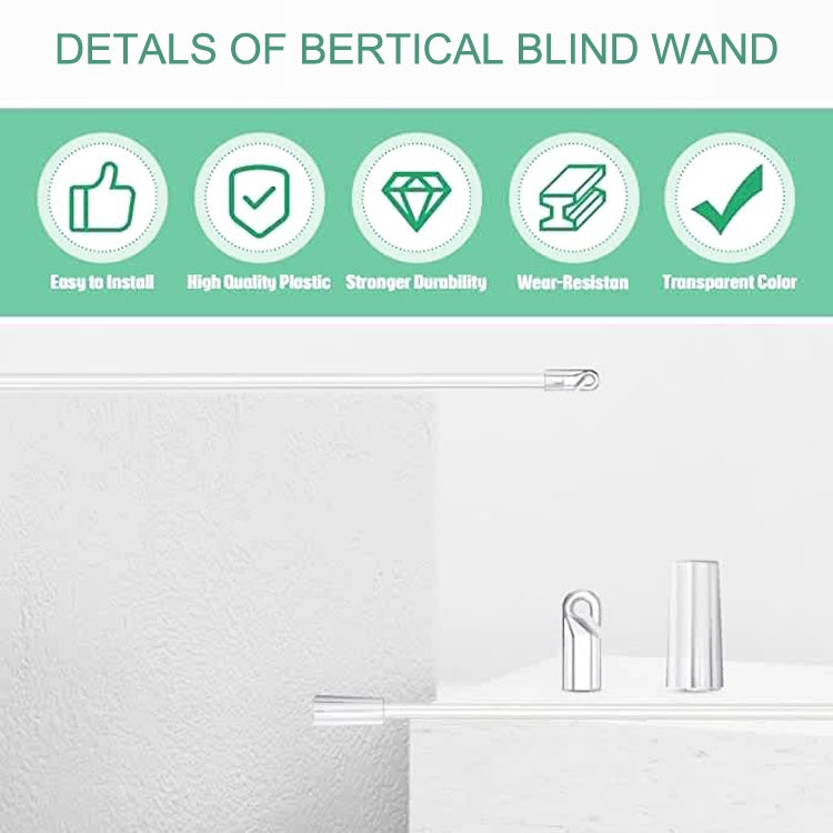 Blinds Acrylic Transparent Rod Move Light Rod With Hook Handle, Size: 24 Inch