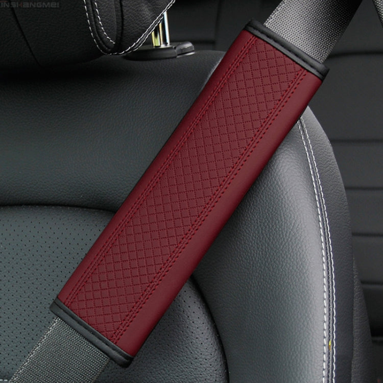 Fiber Leather Embossed Car Seat Belt Shoulder Cover Protector