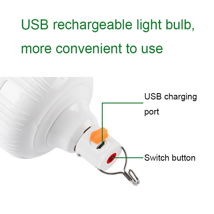 AB26 USB Charging LED Bulb Night Market Stall Lights Outdoor Camping Hanging Lamp, Power: