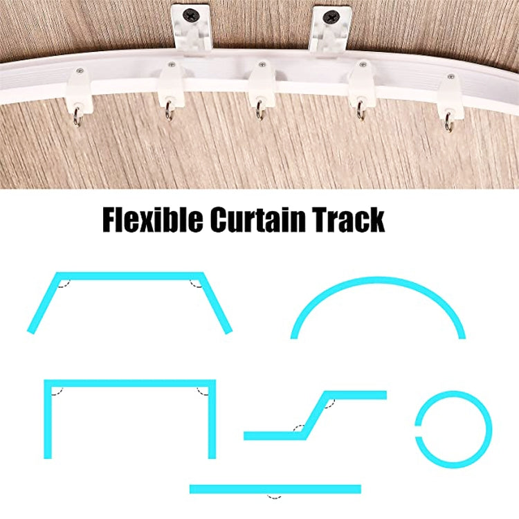 Model Steel Track Set Flexible Silent Slide Track Track with Hooks, Size: