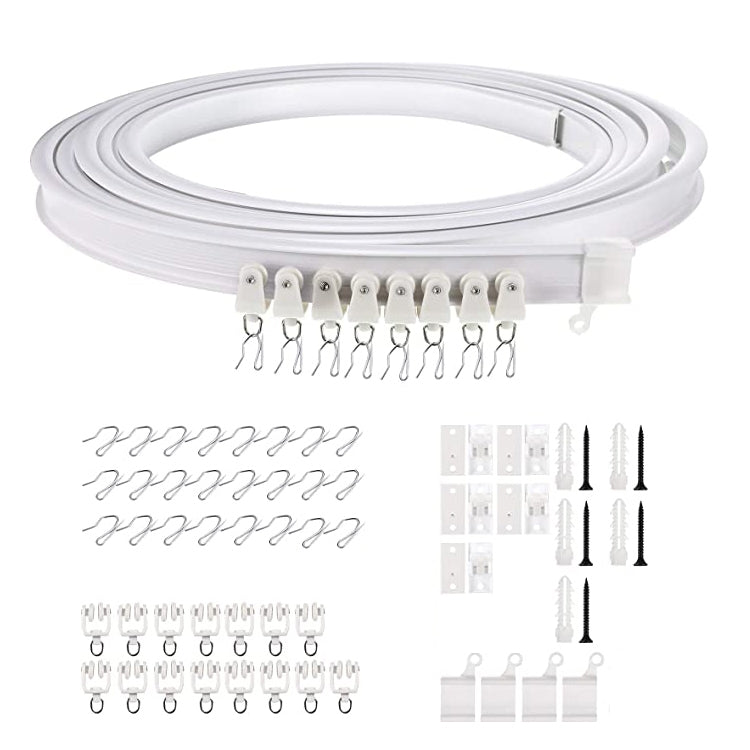 Model Steel Track Set Flexible Silent Slide Track Track with Hooks, Size: