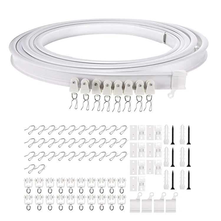 Model Steel Track Set Flexible Silent Slide Track Track with Hooks, Size: