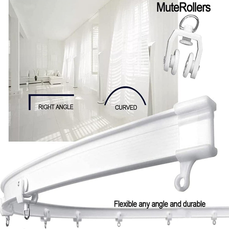 Model Steel Rail Bending Curtain Rail Flexible Guide Set, Size: