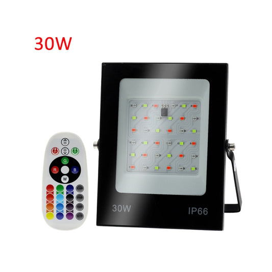 Colorful RGB Changing LED Flood Light With Remote Control, 30W, 100W