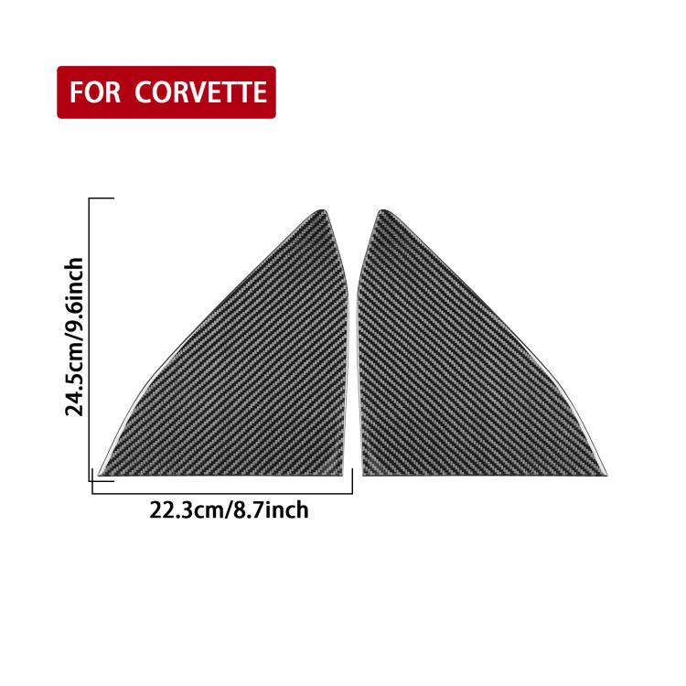 For Chevrolet Corvette C8 2pcs /Set Rear Triangle Window Decoration Sticker