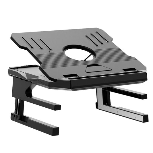 Double Layer Foldable Lift Laptop Stand  Aluminum Computer Heightening Bracket