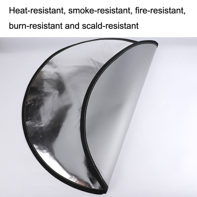 Round Camper Camping Lawn Fire Rack Flame Insulation Land, Diameter: