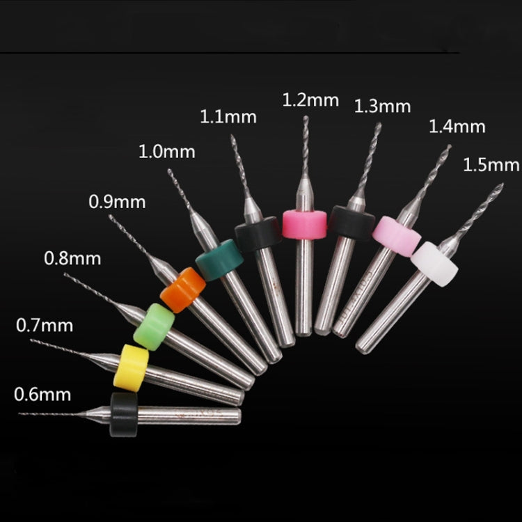 10 In 1 PCB Tungsten Steel Drill Bits Carving Miniature Drill Bits, Size:, 0.6-1.5mm, 1.1-2mm, 1.5-2.4mm, 2.1-3.0mm, 0.1-1mm