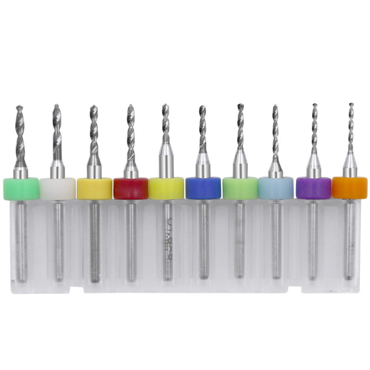 10 In 1 PCB Tungsten Steel Drill Bits Carving Miniature Drill Bits, Size:, 0.6-1.5mm, 1.1-2mm, 1.5-2.4mm, 2.1-3.0mm, 0.1-1mm
