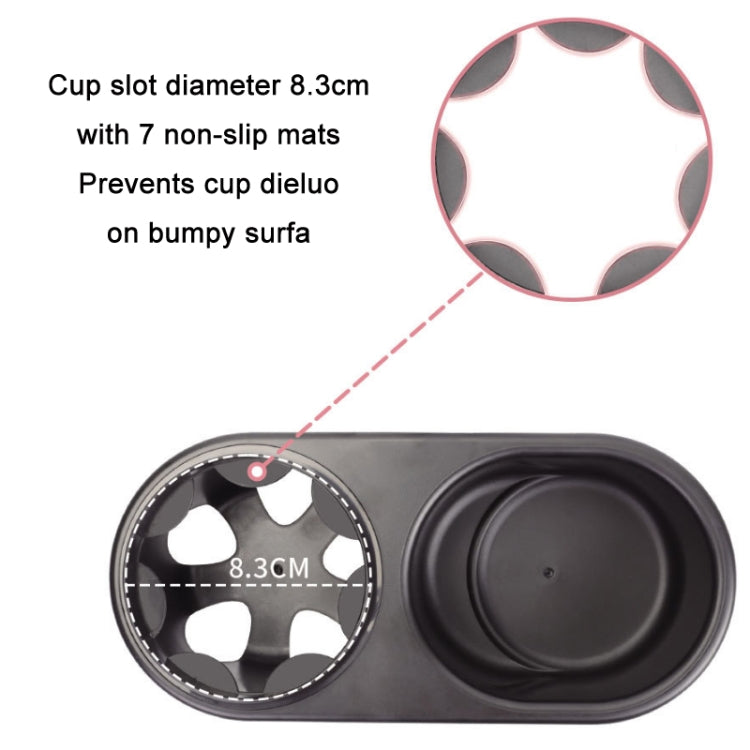 Stroller Double Cup Holder Pushchair Bottle Snack Box Shelf