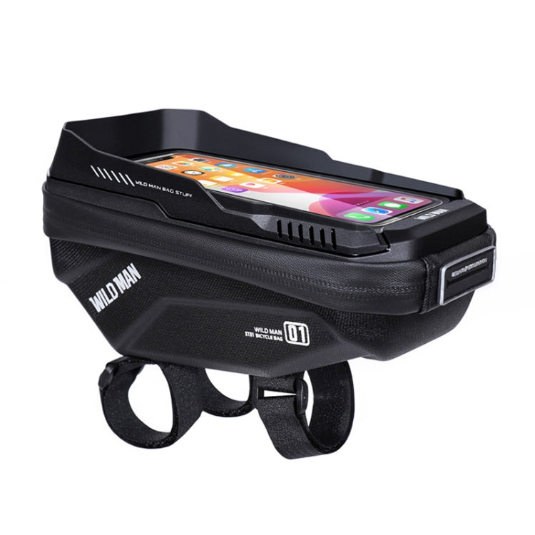 WILD MAN XT1 1L Bicycle EVA Hard Shell Phone Touch Screen Handlebar Bag