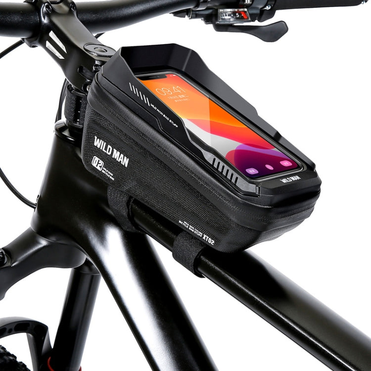 WILD MAN XT2 1L Bicycle EVA Hard Shell Waterproof Phone Touch Screen Beam Bag