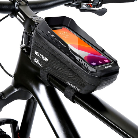 WILD MAN XT2 1L Bicycle EVA Hard Shell Waterproof Phone Touch Screen Beam Bag