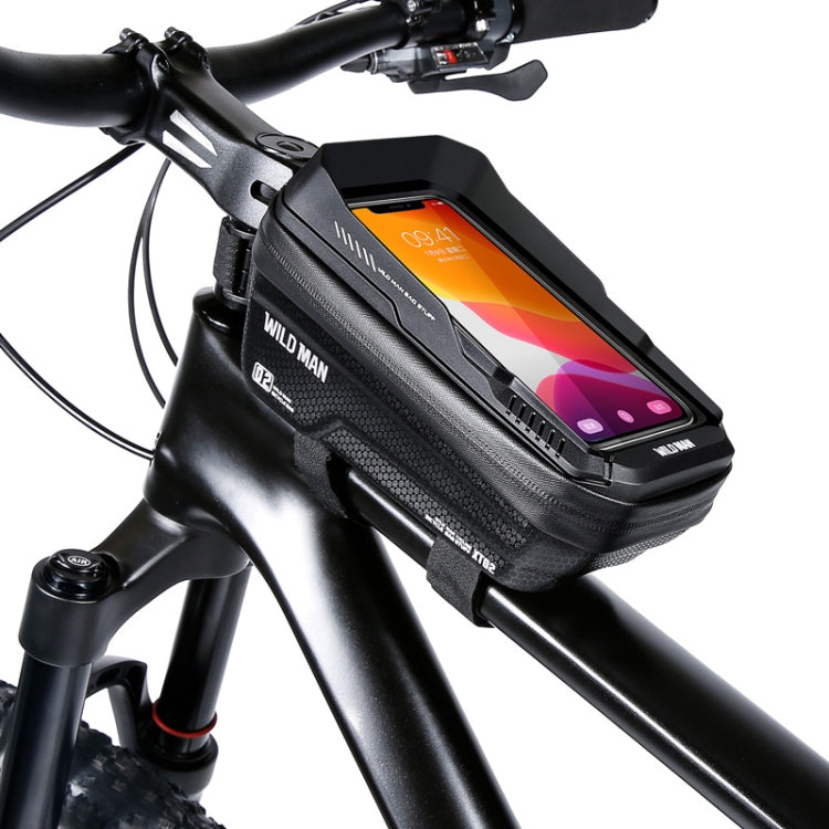 WILD MAN XT2 1L Bicycle EVA Hard Shell Waterproof Phone Touch Screen Beam Bag