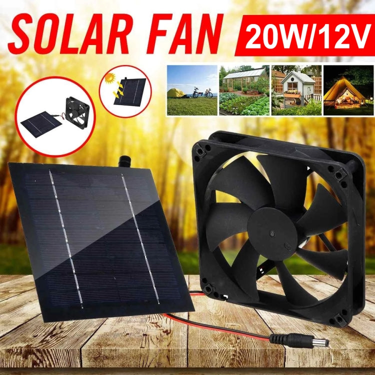 20W Solar Mini Fan Bathroom Kitchen Solar Exhaust Fan