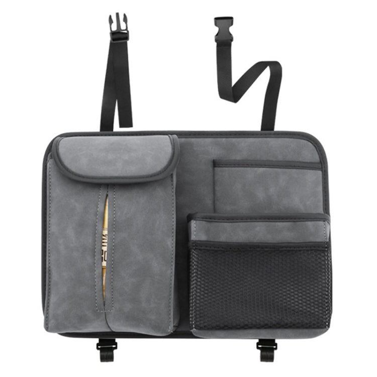 DE RAN FU Flip Fur Car Seat BackTissue Box Storage Hanging Bag With Hook