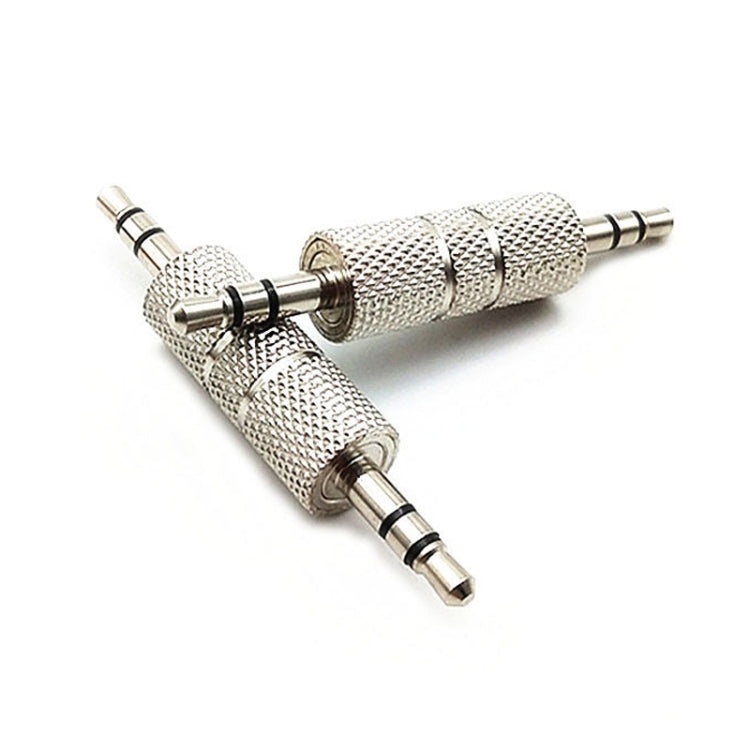 3pcs Metal 3.5mm Audio Male To Male Straight Through Adaptor