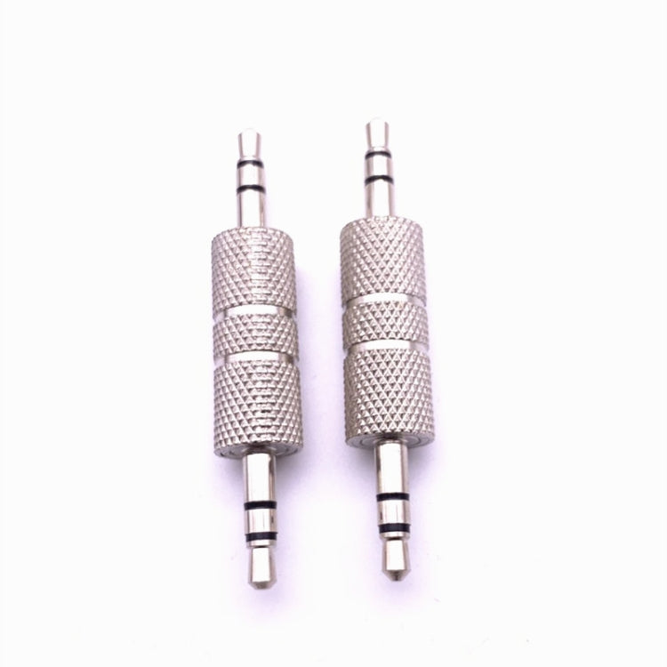 3pcs Metal 3.5mm Audio Male To Male Straight Through Adaptor